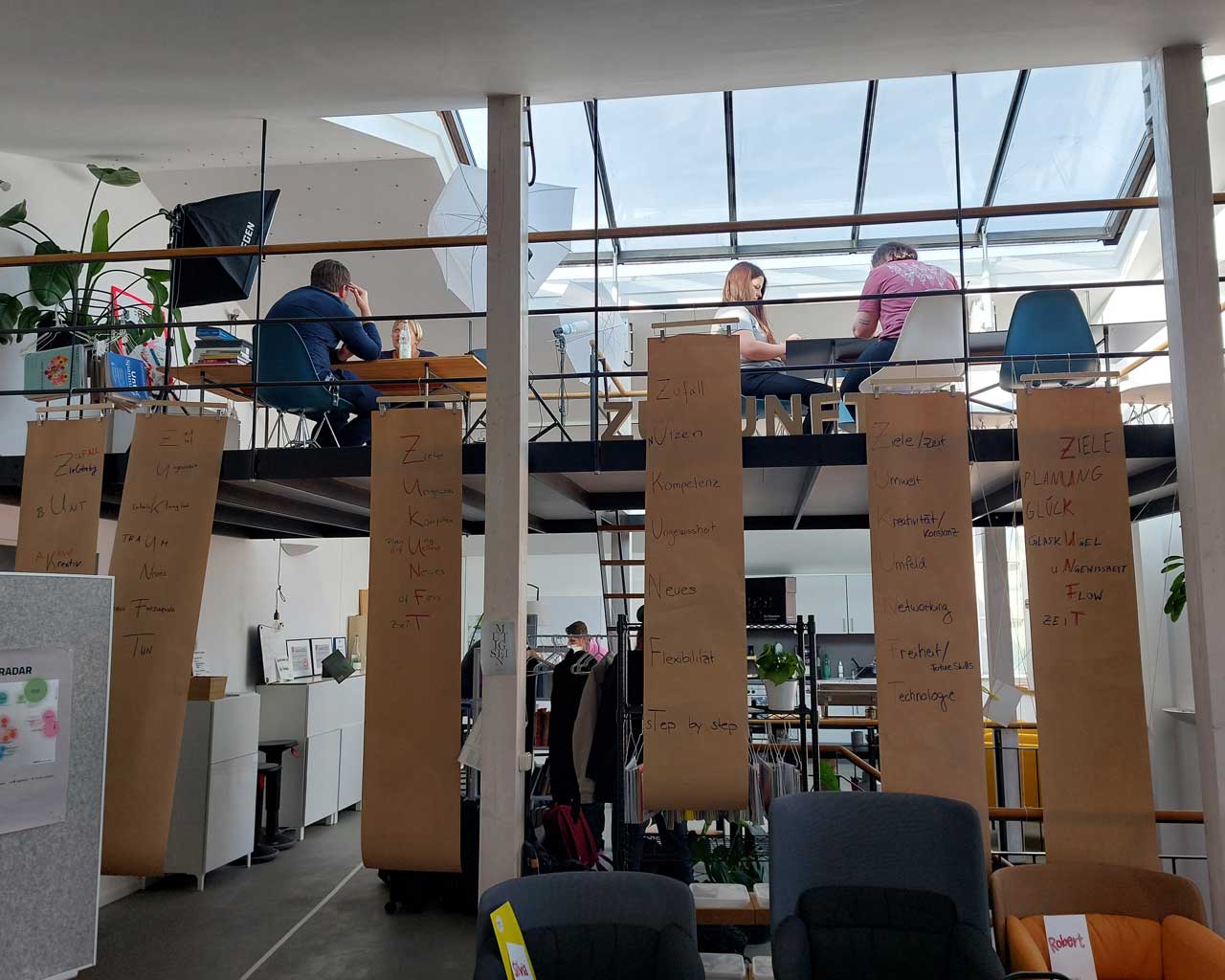 Akademie für Zukunftskompetenzen. Zukunftsmacherei Rosenheim, Workshopraum