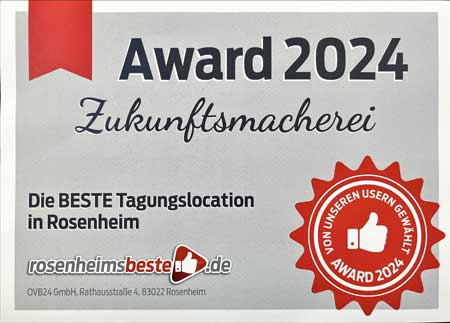 Award 2024 – beste Tagungslocation in Rosenheim